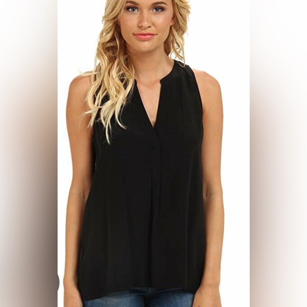 Joie Aruna 100% Silk black sleeveless tank blouse Small
